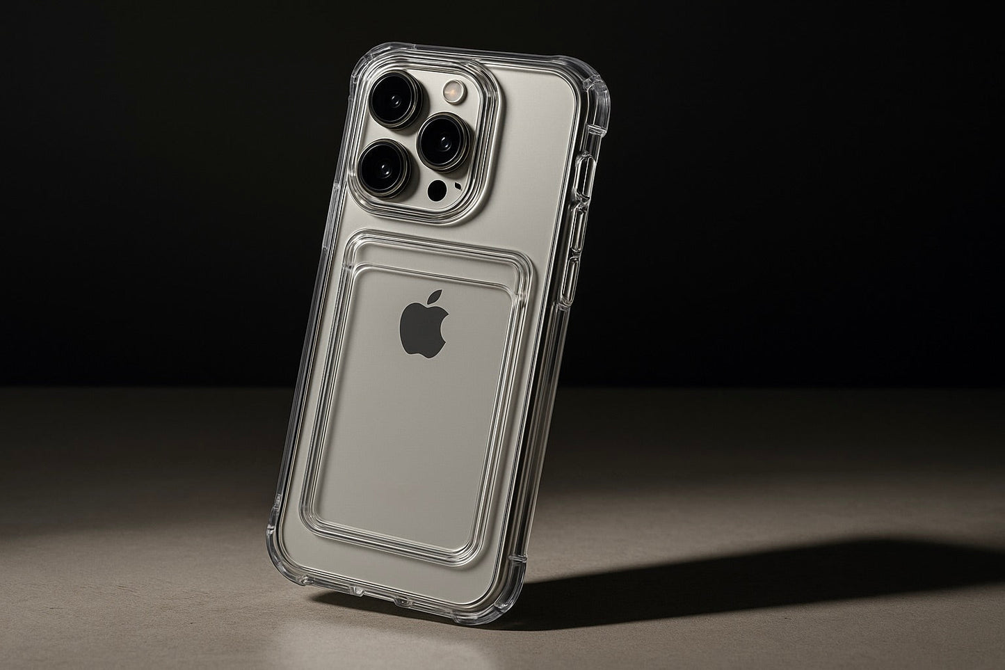 Coque iPhone Transparente Porte-Carte | Protection Silicone