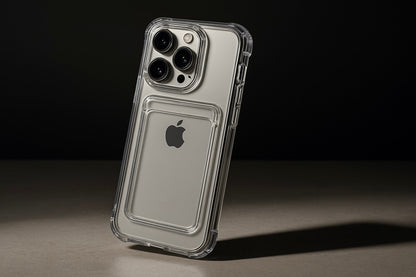 Coque iPhone Transparente Porte-Carte | Protection Silicone